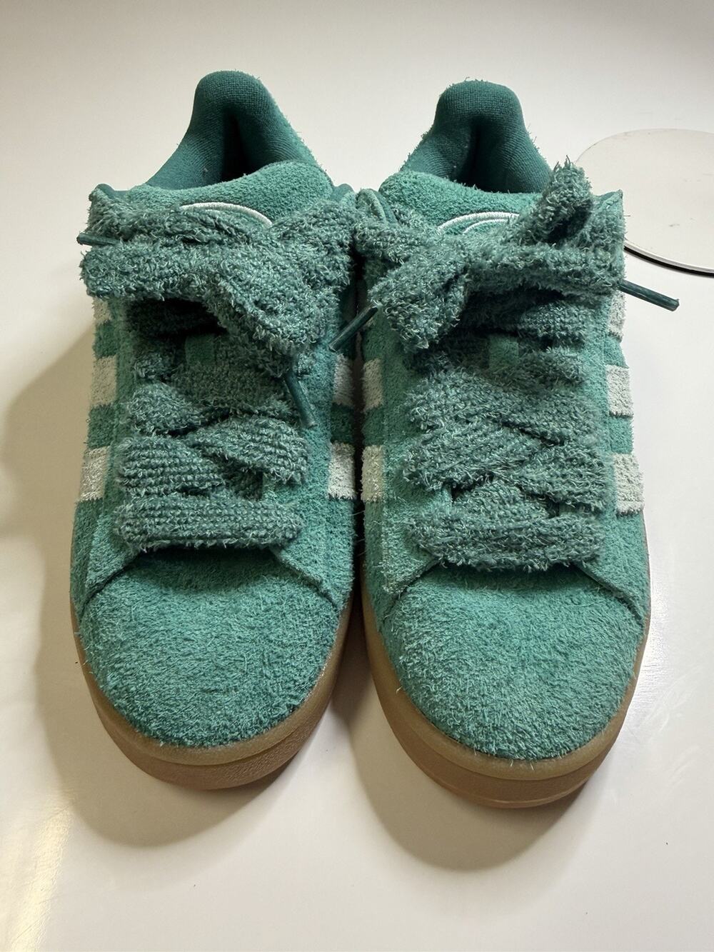 Adidas Campus 00s Men’s Size 9 Teal Green Suede Terry Cloth Gum Sole Sneakers